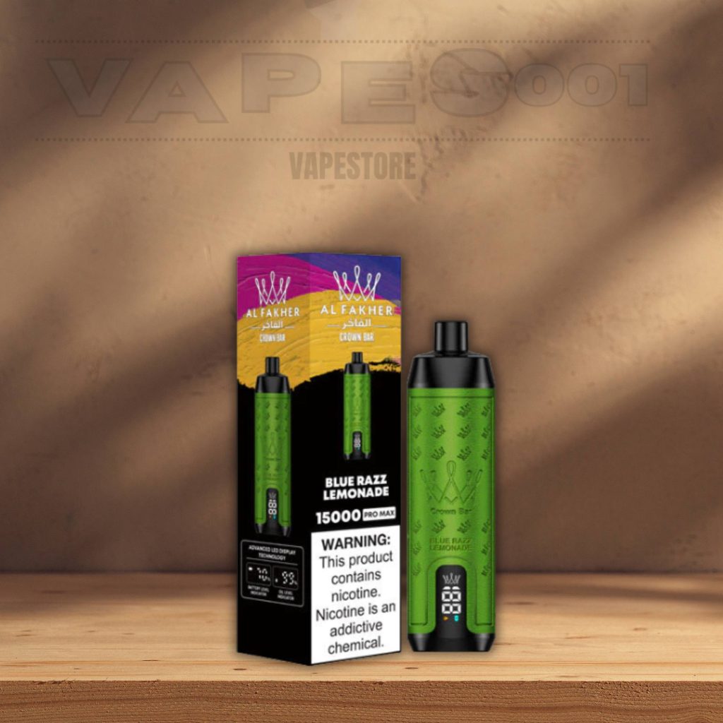 blue-razz-lemonade-al-fakher-crown-bar-15000-pro-max-shisha-disposable-vape